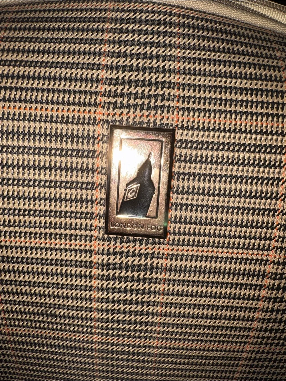 London Fog Brown & Tan Plaid Travel Carry Bag